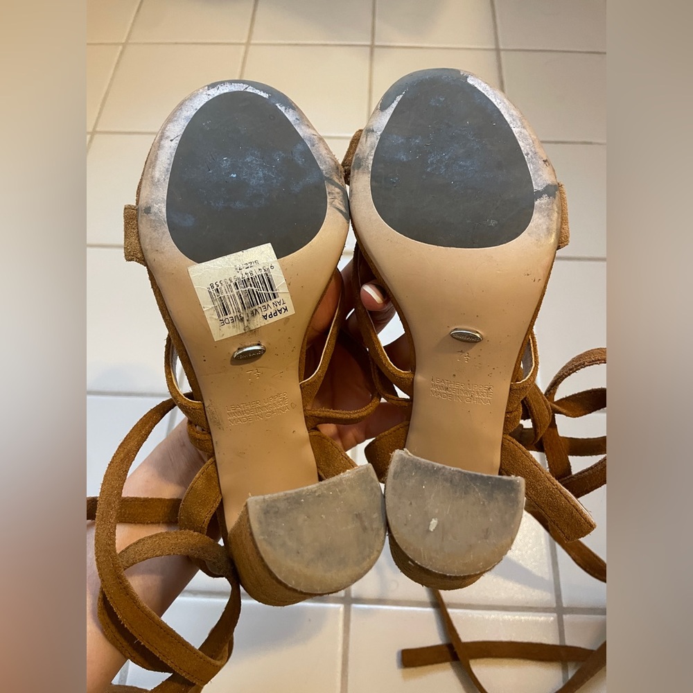 Tony Bianco Kappa Heel in Tan Velvet Suede - Picture 7 of 7
